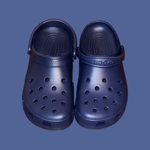 NWOB Unisex Crocs Classic Clog Navy Sandal Size M 10 W 12 - Picture 2 of 6